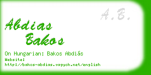 abdias bakos business card